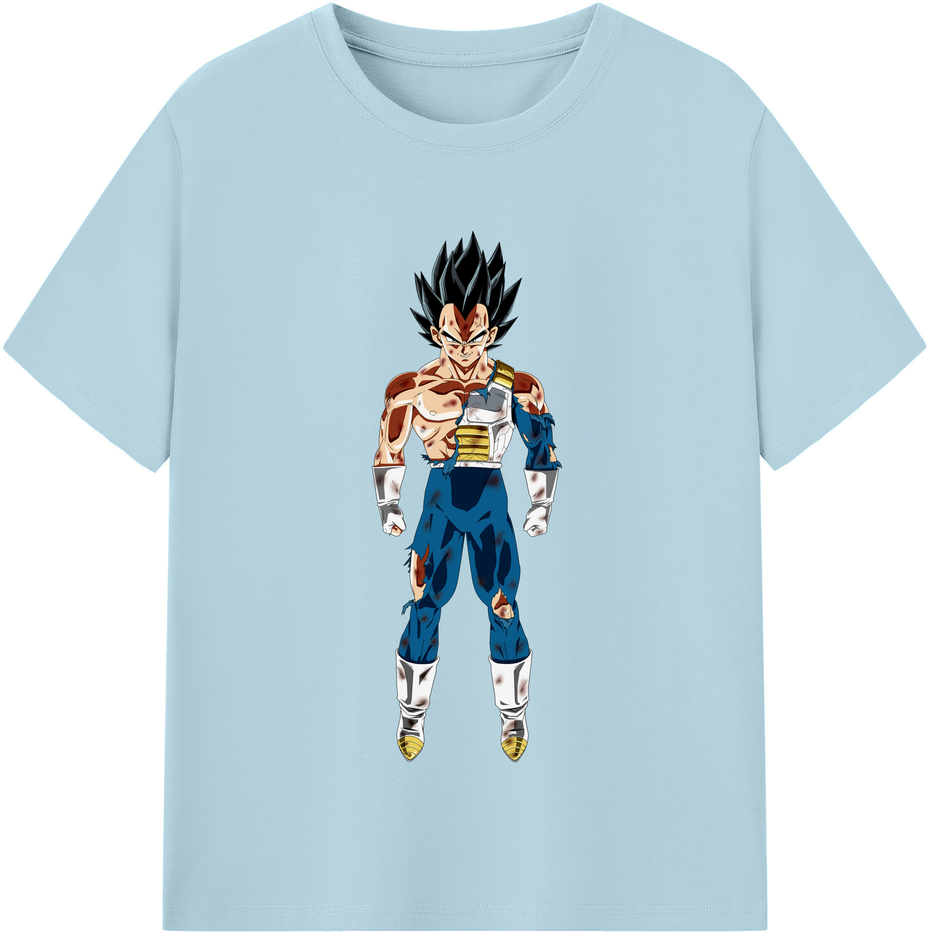 （画像用） ドラゴンボール ベジータ四世（Bejīta Yonsei）DRAGON BALL Vegeta IV 綿100％半袖Tシャツ（フロントプリント）